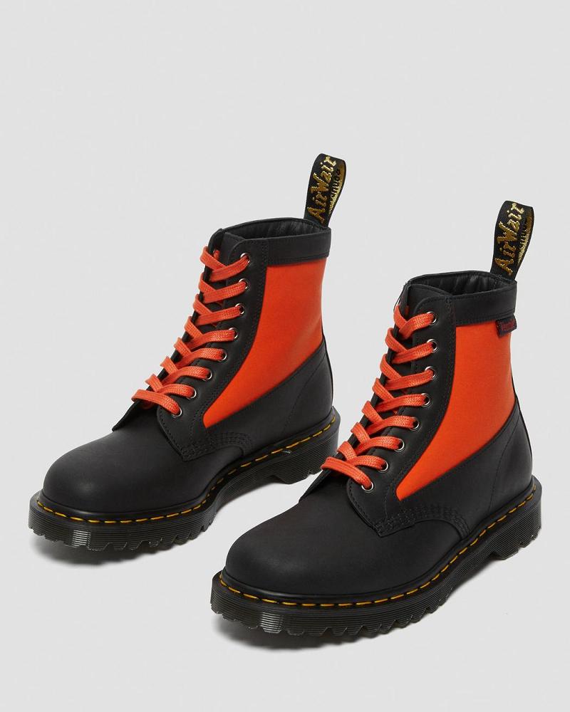 Dr Martens 1460 Panel Made in England Læder Snørestøvler Dame Sort | DK 174XYU